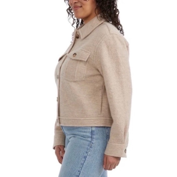 NWT🤍🤎Hunter Cream Wool Jacket - Picture 9 of 10